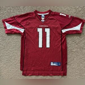 Reebok On Field Boy’s NFL Cardinals #11 Fitzgerald Jersey Shirt size L 14 16